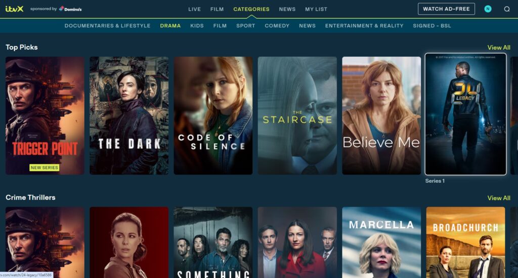 ITVX Streaming in Ireland